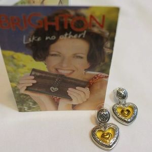 Brighton Silver Floating Heart Earrings, NWT🌷🌷🌷